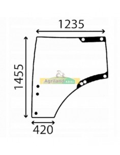 Vitre de porte gauche bombée et teintée L207690 , L212967 