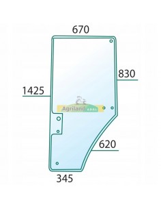 Vitre de porte gauche bombée et teintée R131163 , R131163N , R96191 , S-R131163 , SR131163 