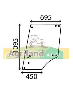 Vitre de porte supérieure plate non teintée L57908