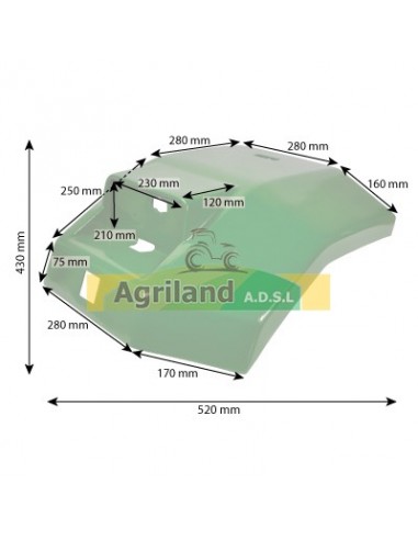 Prolongateur d'aile arrière gauche L101642 