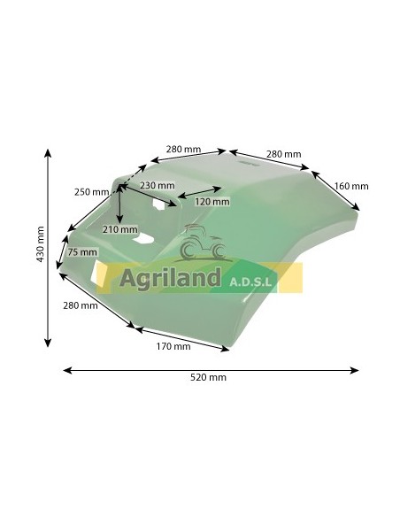 Prolongateur d'aile arrière gauche L101642 