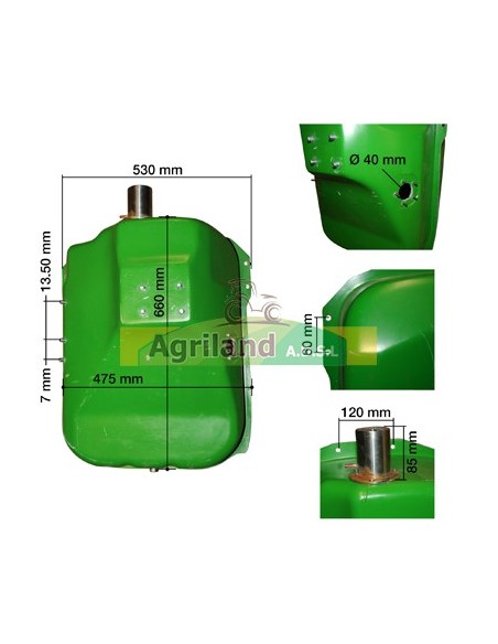 Réservoir fuel 90L AL24482 , AR72868 