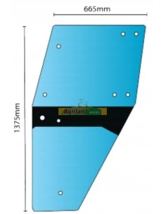 Vitre de porte gauche bombée non teintée 9 trous 04358527 , 04358746 , 4358527 , 4358746