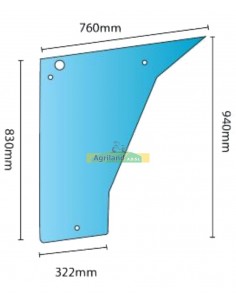 Vitre de porte inférieure plate non teintée 04364140 , 380_4364140 , 4364140 , 521 064 , 521064