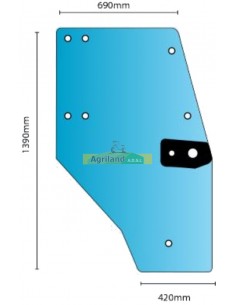 Vitre de porte droite bombée non teintée 04352793 , 04352849 , 4352793 , 4352849