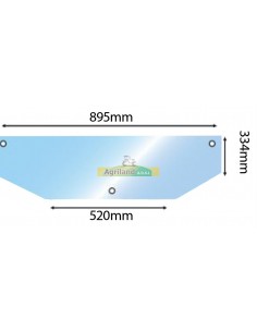 Vitre arrière inférieure ouvrante plate non teintée 04383611 , 04383612 , 4383611 , 4383612