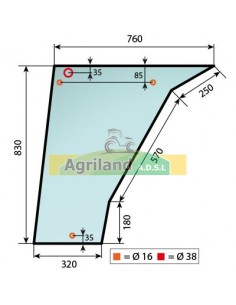 Vitre de porte inférieure plate non teintée 04364140 , 380_4364140 , 4364140 , 521 064 , 521064  2