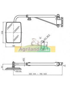 Rétroviseur complet gauche 0.009.7547.4/20 , 0.010.1604.4/10 , 0.010.1604.4/20 , 0.010.1604.4/30 , 0.010.1604.4/40 , 101604410 , 2